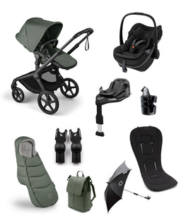 Bugaboo Pushchairs Bugaboo Fox 5 Renew Complete Pushchair Bundle with Maxi-Cosi Pebble Slide Pro Car Seat & Base (8 Pieces) - Forrest Green