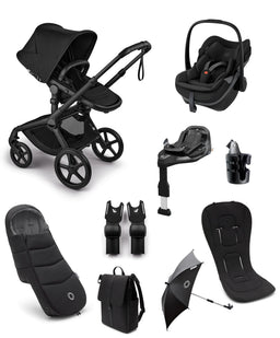 Bugaboo Pushchairs Bugaboo Fox 5 Renew Complete Pushchair Bundle with Maxi-Cosi Pebble Slide Pro Car Seat & Base (8 Pieces) - Heritage Black