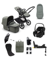 Bugaboo Pushchairs Bugaboo Fox5 Essential 9 Piece Travel System with Pebble Pro 360 Car Seat and Base in Forest Green