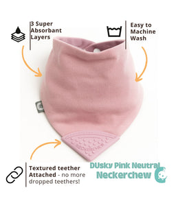Cheeky Chompers Teethers Cheeky Chompers Neckerchew - Dusky Pink