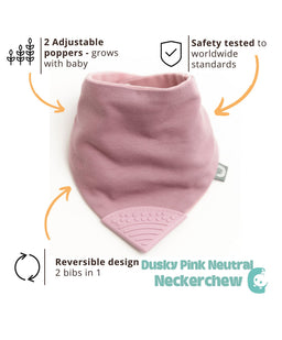 Cheeky Chompers Teethers Cheeky Chompers Neckerchew - Dusky Pink