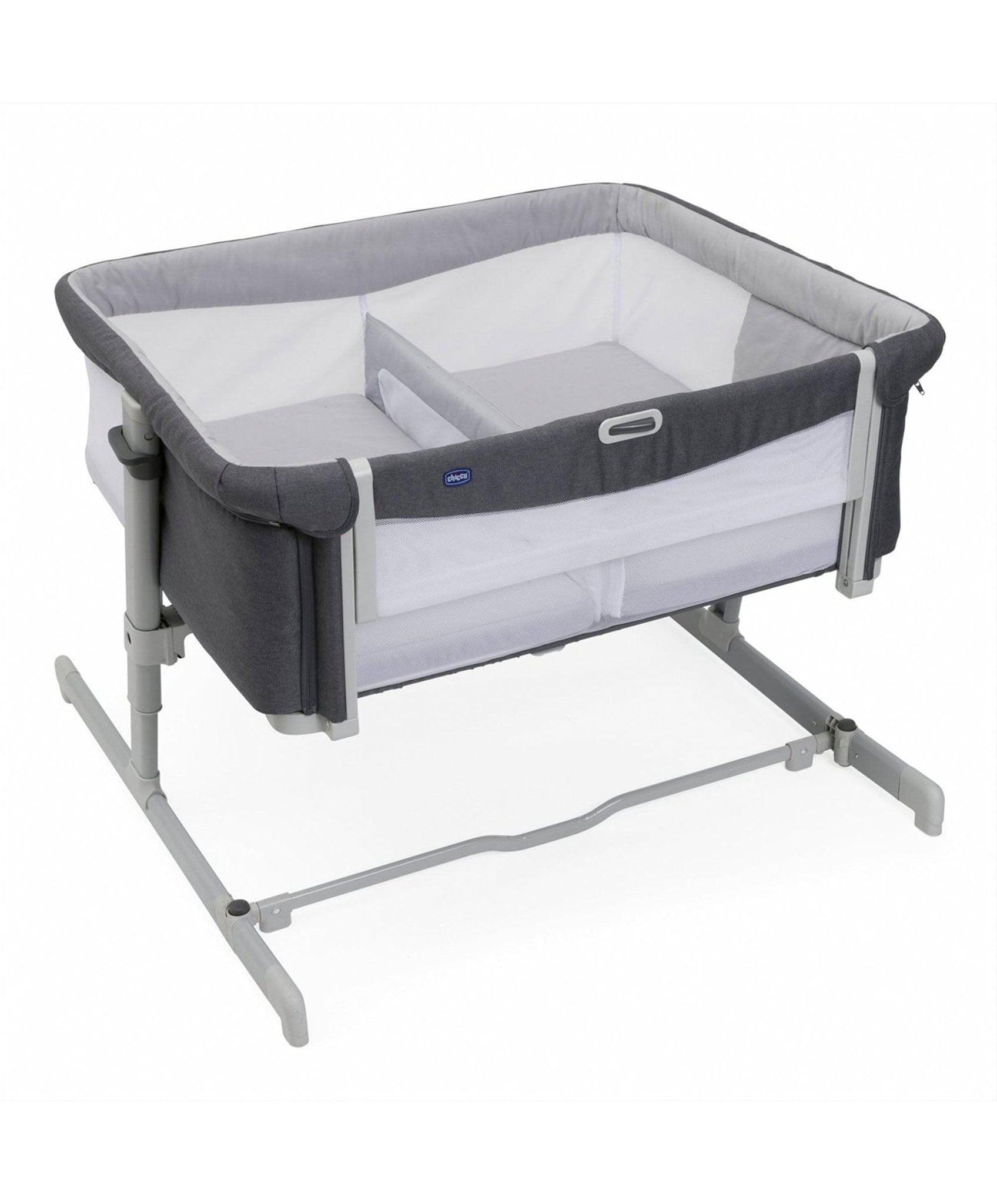 Chicco Next2Me Twins Bedside Crib – Magnet Grey – Mamas & Papas UK