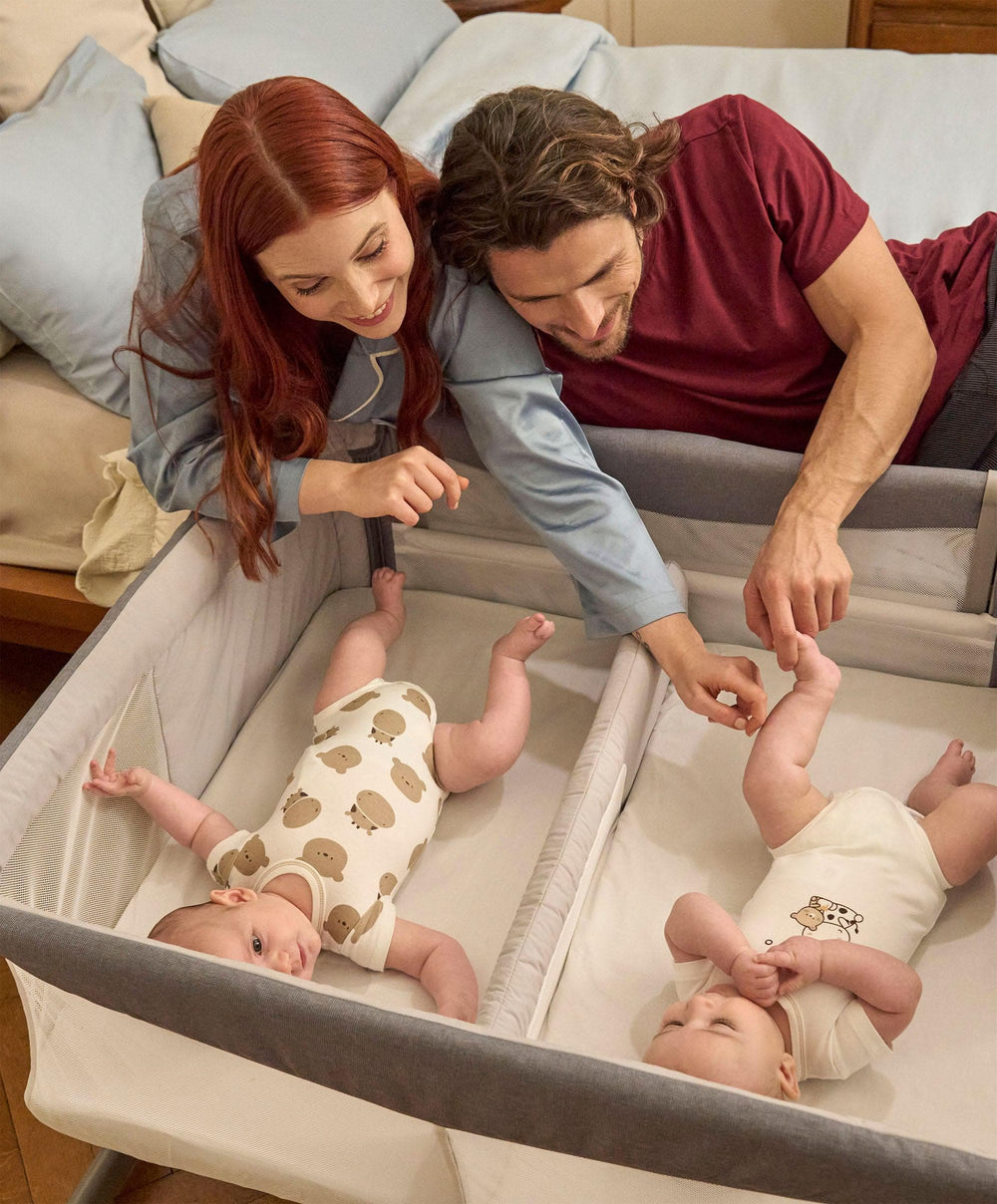 Chicco Chicco Next2Me Twins  Bedside Crib – Magnet Grey
