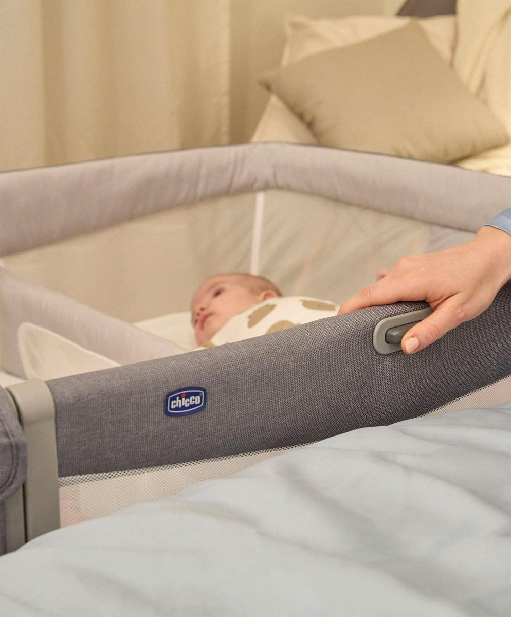 Chicco Next2Me Twins Bedside Crib – Magnet Grey – Mamas & Papas UK