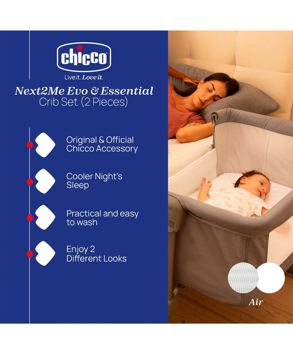 Chicco Sheets Chicco Next2Me Fitted Sheets Crib Set (2 Piece) - Air