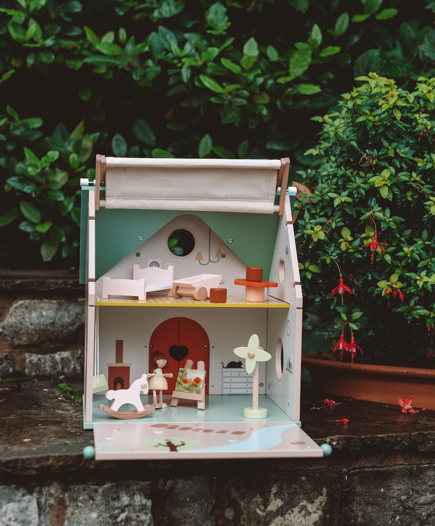 Classic World Wooden Flower Cottage Playhouse Toy Classic World