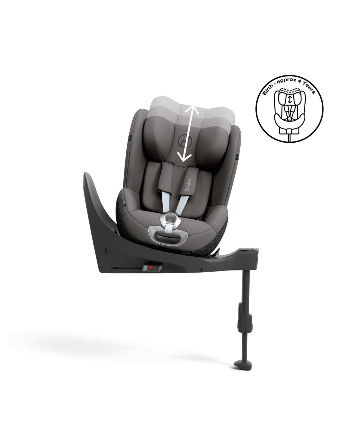 Cybex Sirona T iSize 360° Rotating Car Seat Mirage Grey Mamas & Papas UK