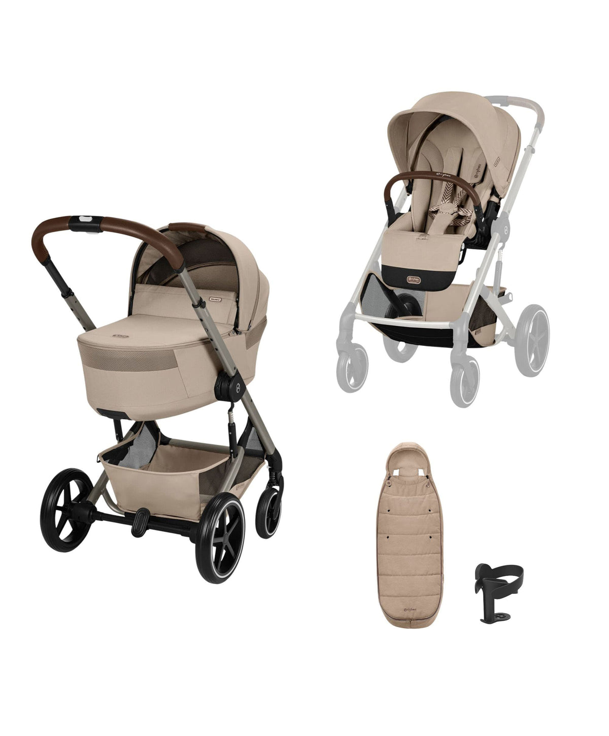 Cybex Cybex Balios Essential Pushchair Bundle - Almond Beige