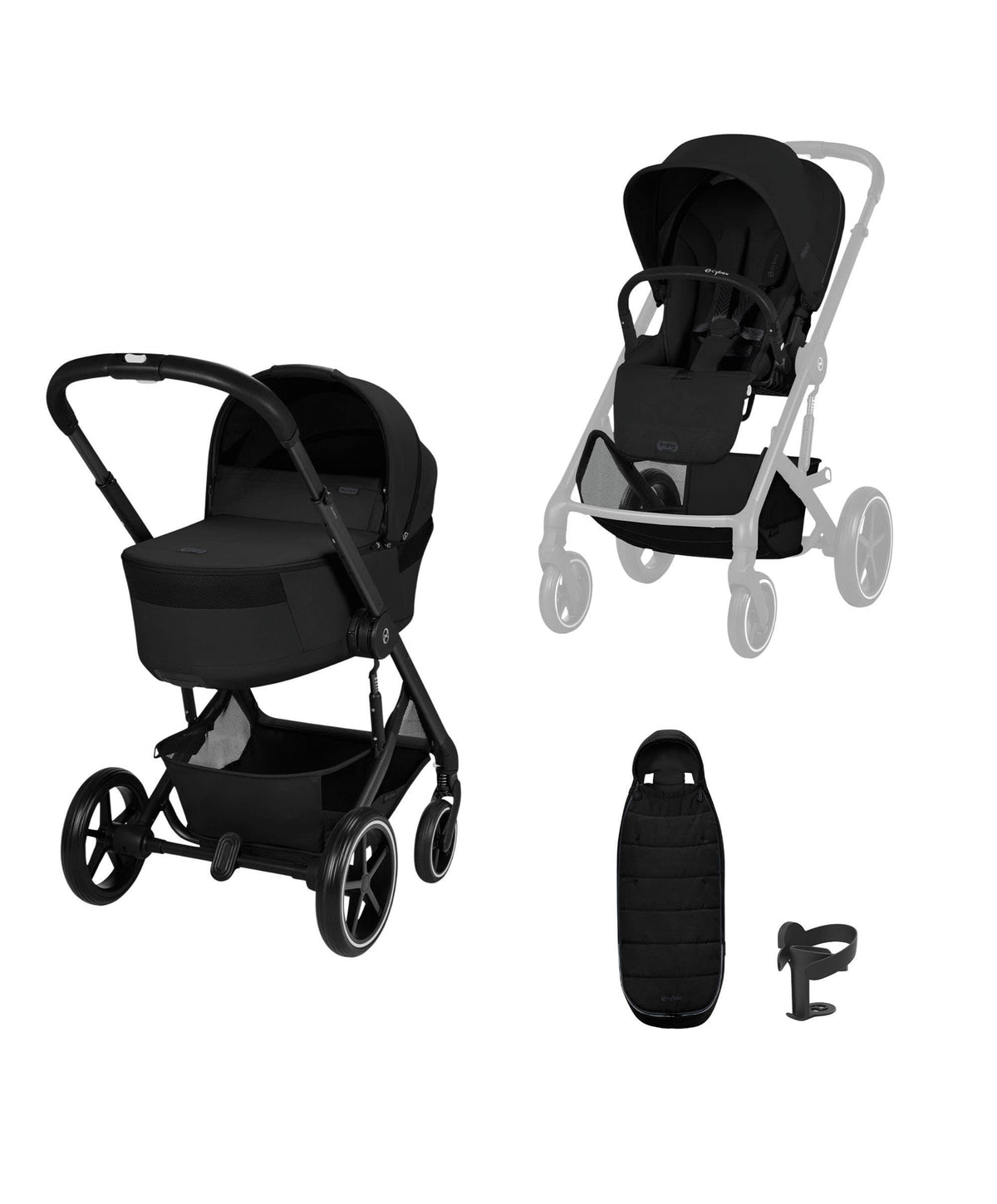 Cybex Cybex Balios Essential Pushchair Bundle - Moon Black