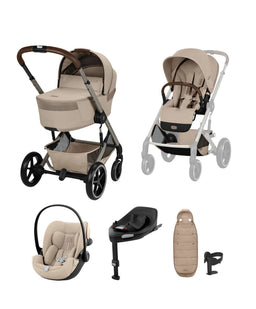 Cybex Cybex Balios Utltimate Pushchair Bundle with Cybex Cloud G3 Car Seat - Almond Beige