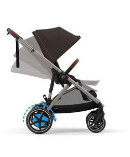 Cybex Cybex e-Gazelle S Electric Single to Double Pushchair - Chocolate Brown