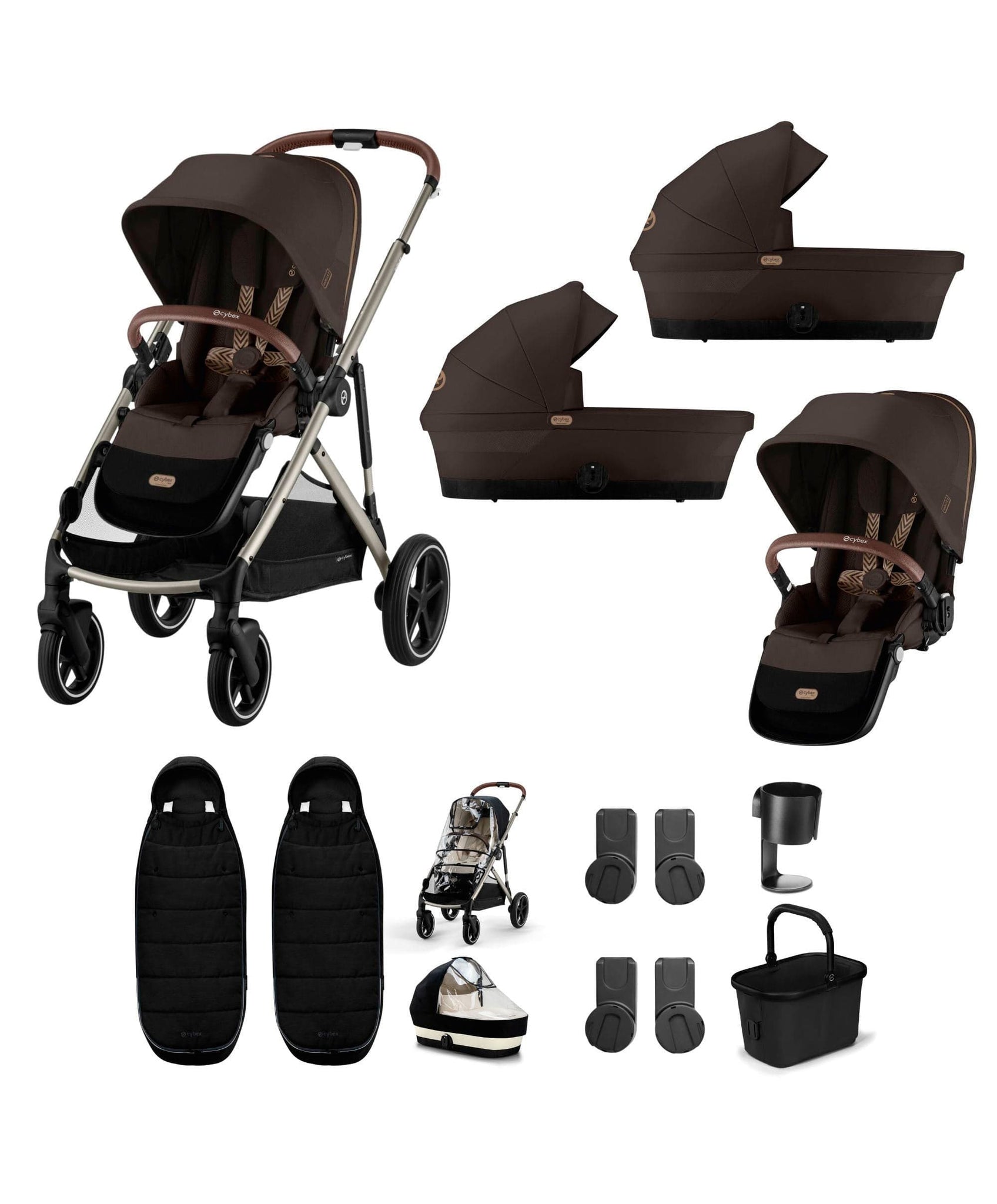 Cybex Gazelle S Twin Pushchair Bundle (12 Pieces)