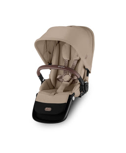 Cybex Cybex Gazelle S Twin Pushchair Bundle with Cybex Cloud T i-Size Rotating Baby Car Seat & Base (16 Pieces)- Almond Beige