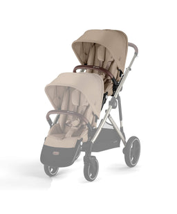 Cybex Cybex Gazelle S Twin Pushchair Bundle with Cybex Cloud T i-Size Rotating Baby Car Seat & Base (16 Pieces)- Almond Beige