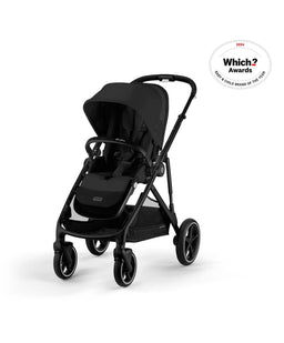 Cybex Cybex Gazelle S Twin Pushchair Bundle with Cybex Cloud T i-Size Rotating Baby Car Seat & Base (16 Pieces) - Moon Black