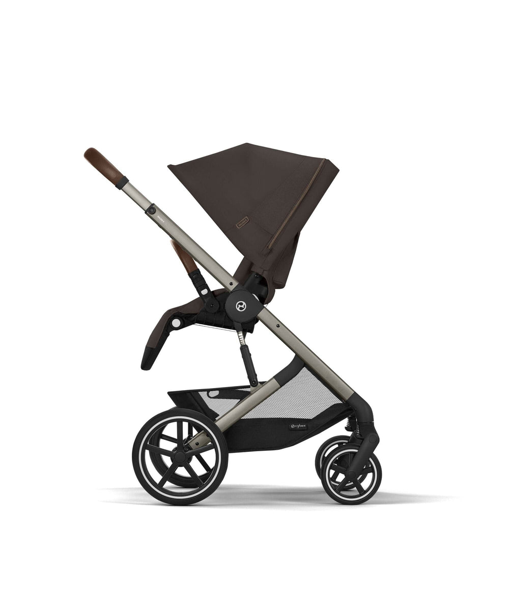 Cybex Pushchairs Cybex Balios S Lux Pushchair Bundle With Cybex Aton B2 i-Size Baby Car Seat &amp; Base (7 Pieces) - Chocolate Brown