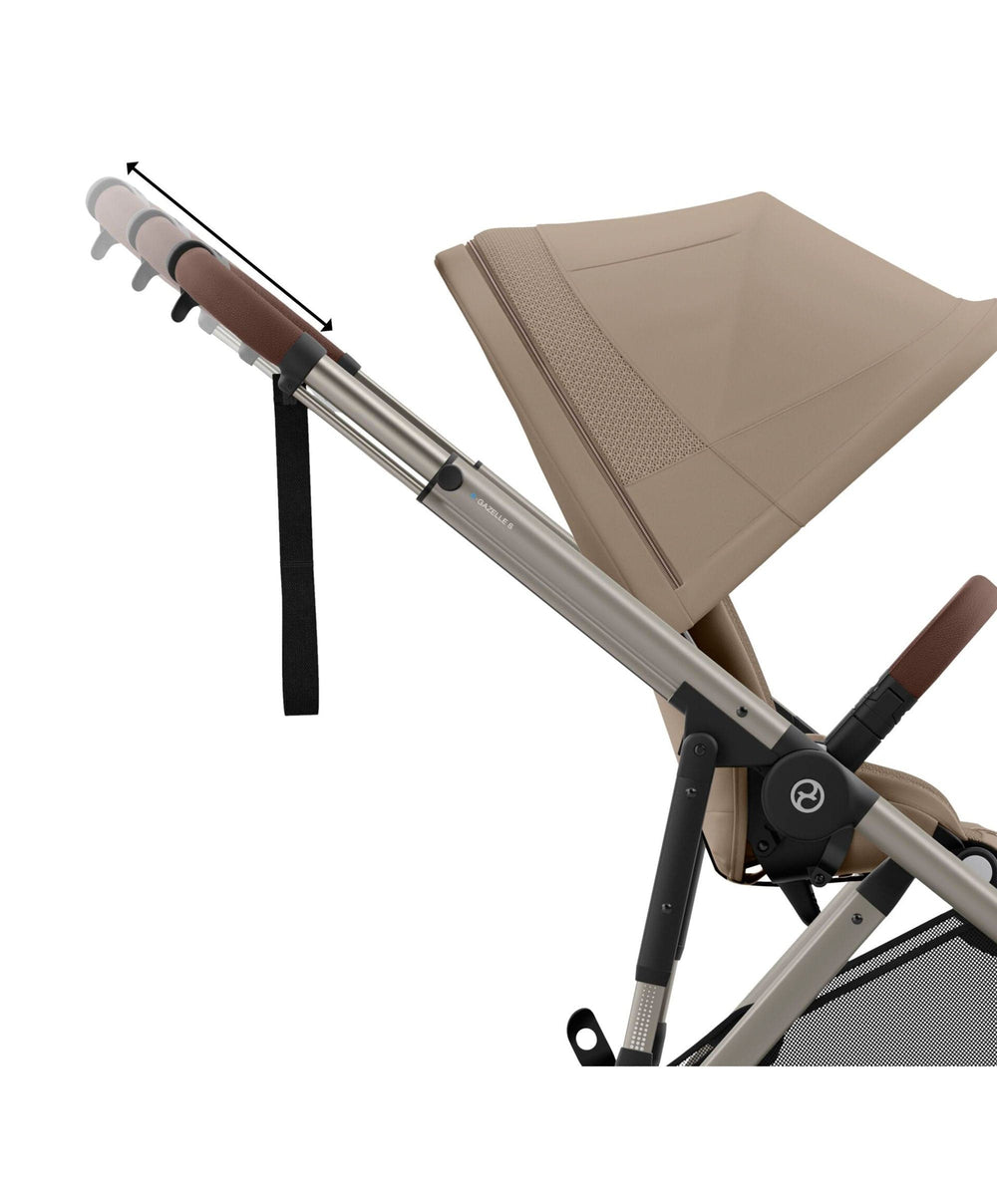 Cybex Pushchairs Cybex e-Gazelle S Electric Single to Double Pushchair Bundle (5 Pieces) - Almond Beige