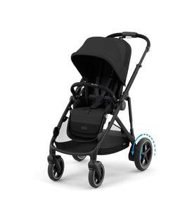 Cybex Pushchairs Cybex e-Gazelle S Electric Single to Double Pushchair Bundle (5 Pieces) – Black