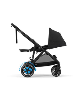 Cybex Pushchairs Cybex e-Gazelle S Electric Single to Double Pushchair Bundle (5 Pieces) – Black