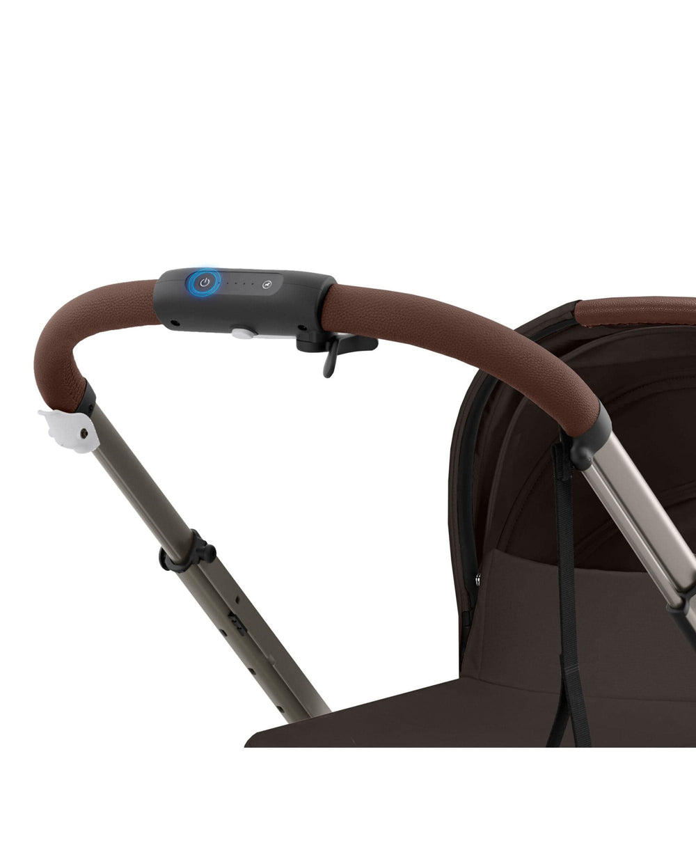 Cybex Pushchairs Cybex e-Gazelle S Electric Single to Double Pushchair Bundle (5 Pieces) - Chocolate Brown
