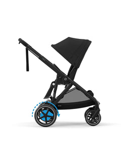 Cybex Pushchairs Cybex e-Gazelle S Electric Single to Double Pushchair Bundle with Cybex Cloud T i-Size Rotating Car Seat & Base (7 Pieces) – Black