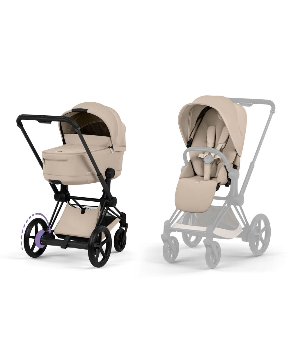 Cybex Pushchairs Cybex ePRIAM Pushchair &amp; Carry Cot - Cozy Beige