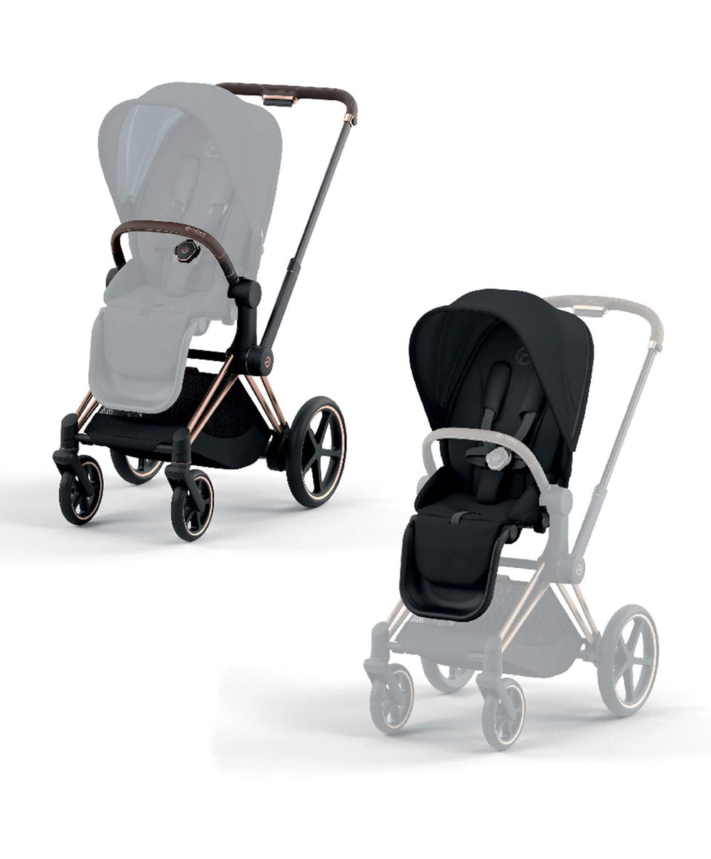 Cybex Pushchairs Cybex ePriam Pushchair - Rose Gold/Sepia Black
