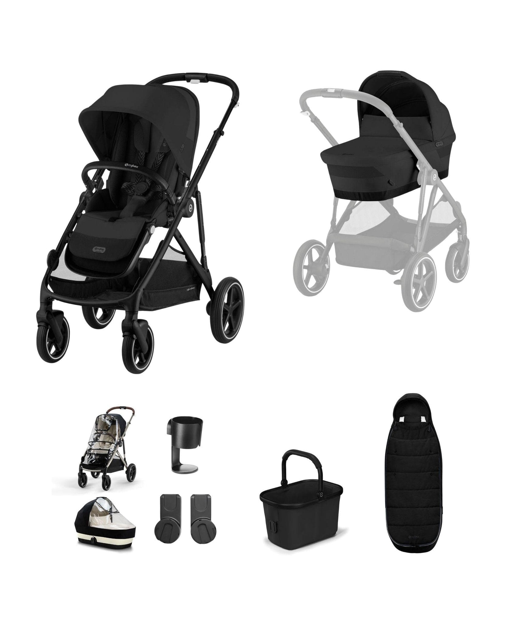 cybex gazelle pram Cybex Gazelle S Pushchair Bundle (5 Pieces) – Black – Mamas & Papas UK