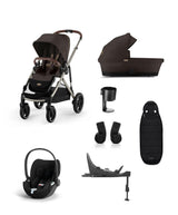 Cybex Pushchairs Cybex Gazelle S Pushchair Bundle with Cloud T i-Size Baby Car Seat & Base (7 Pieces) - Chocolate Brown