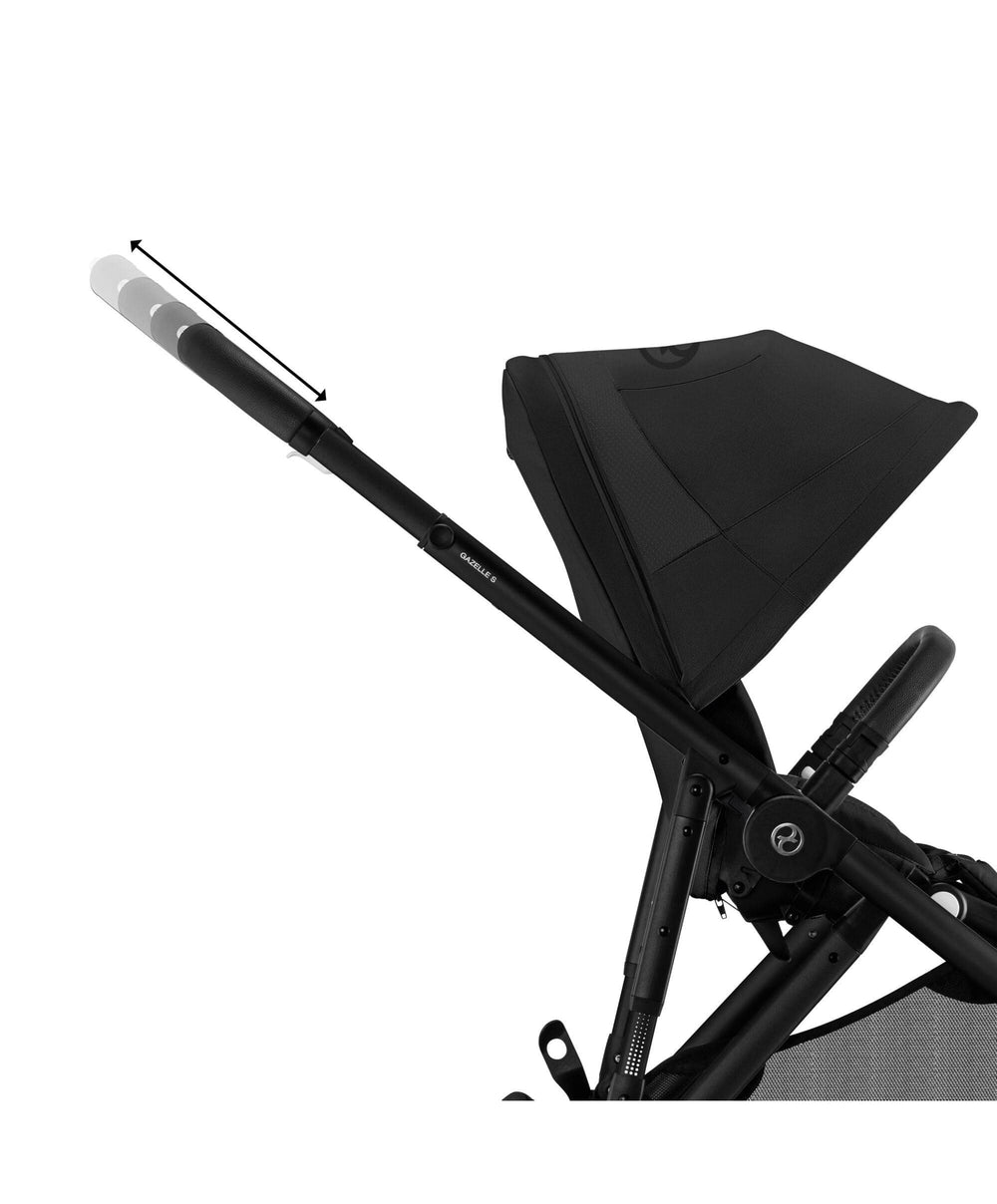 Cybex Pushchairs Cybex Gazelle S Pushchair Bundle With Cybex Cloud T i-Size + Baby Car Seat &amp; Base (7 Piece) - Moon Black