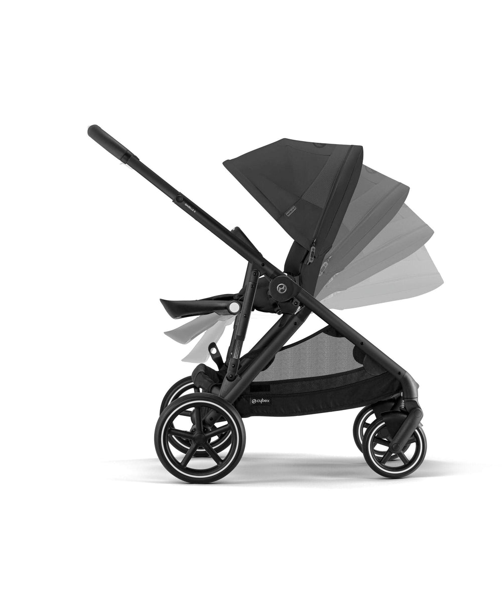 Cybex Pushchairs Cybex Gazelle S Pushchair Bundle With Cybex Cloud T i-Size + Baby Car Seat &amp; Base (7 Piece) - Moon Black