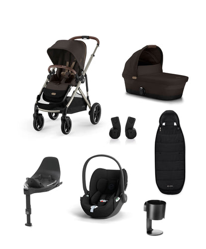 Cybex Pushchairs Cybex Gazelle S Pushchair Bundle With Cybex Cloud T i-Size + Baby Car Seat & Base (7 Pieces)  - Chocolate Brown