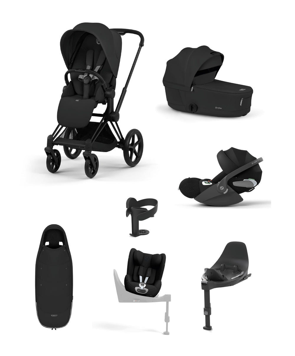 Cybex Pushchairs Cybex Priam Pushchair Bundle with Cybex Cloud T i-Size &amp; Sirona T i-Size Car Seat - Sepia Black