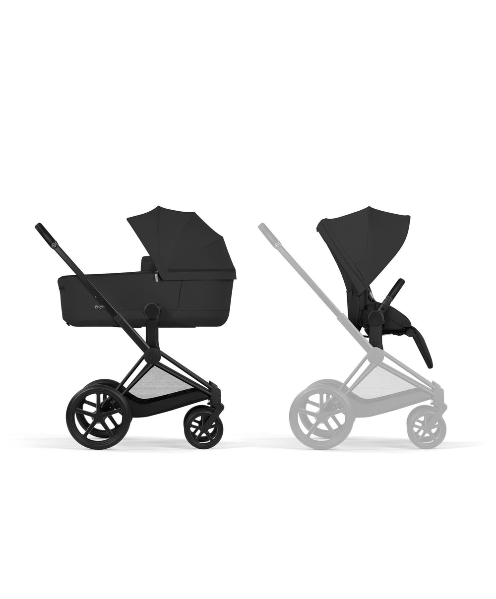 Cybex Pushchairs Cybex Priam Ultimate Pushchair Bundle with Cybex Cloud T i-Size Rotating Baby Car Seat &amp; Base - Sepia Black
