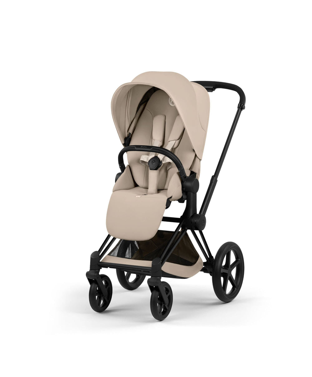 Cybex Pushchairs Cybex Priam Ultimate Pushchair Bundle With Cybex Cloud T Plus - Black/Cozy Beige