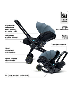 Doona Baby Car Seats Doona X Car Seat & Stroller Dusty Sage with ISOFIX Base - Ocean Blue