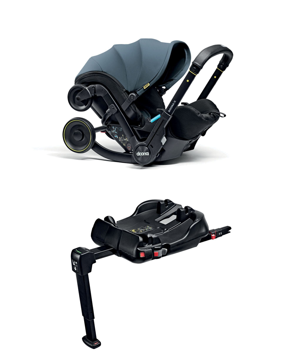 Doona Baby Car Seats Doona X Car Seat &amp; Stroller Dusty Sage with ISOFIX Base - Ocean Blue