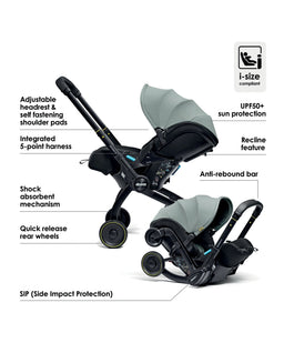 Doona Baby Car Seats Doona X Car Seat & Stroller Dusty Sage with ISOFIX Base - Slate Green