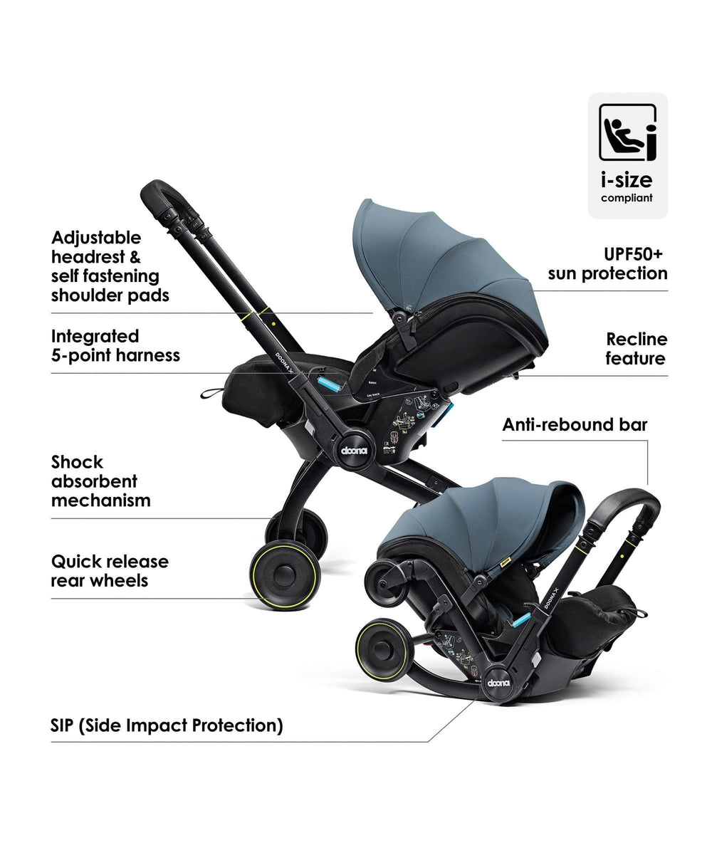 Doona Baby Car Seats Doona X Car Seat &amp; Stroller - Ocean Blue