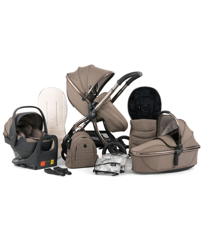 Egg (BabyStyle) Pushchairs Egg3 Complete Pushchair Bundle with Shell 360 Car Seat - Mink
