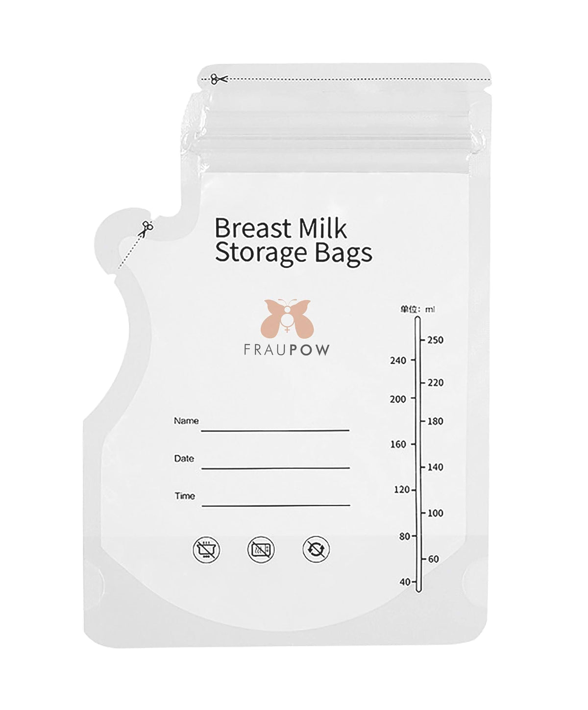 Fraupow Breastfeeding Fraupow Breast Milk Storage Bags- Pack of 30
