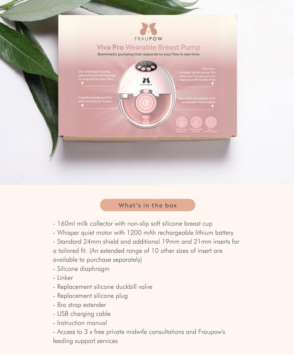 Fraupow Breastfeeding Fraupow Viva Pro Wearable Hands-Free Breast Pump