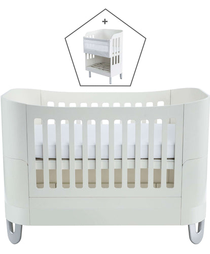 Gaia Cot Beds Gaia Serena Cot Bed+ Co-Sleeper - White