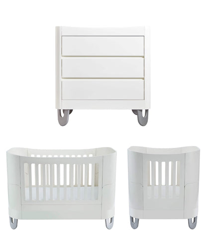 Gaia Gaia Serena Baby Mini Cot Furniture Bundle (3 pieces) - White