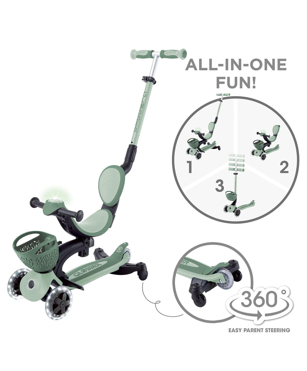 Globber Activity Toys Globber Go Up Baby 360 Lights Scooter – Sage