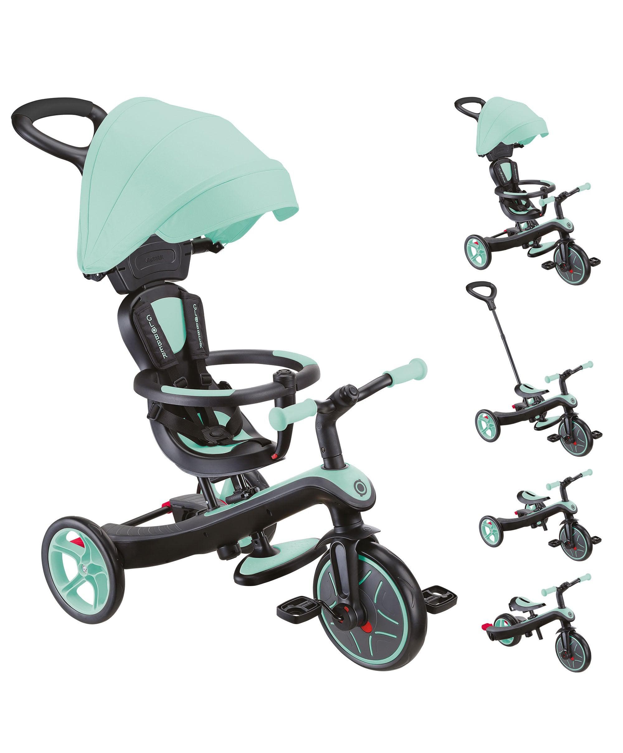 GLOBBER 4in1 EXPLORER TRIKE ミント Globber Explorer Trike 4 in 1 - Mint – Mamas & Papas UK
