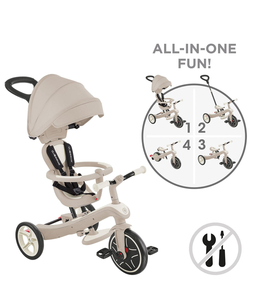 Globber Outdoor Play Globber Explorer Trike Eco 4 in 1 – Coconut