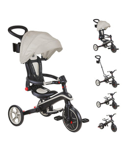 Globber Outdoor Play Globber Explorer Trike Foldable 4 in 1 - Taupe