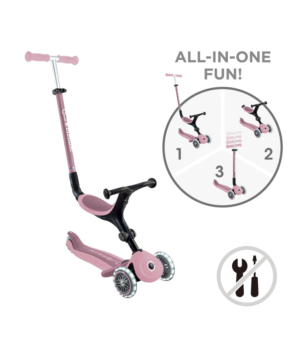 Globber Outdoor Play Globber Go Up Active Lights Eco - Berry