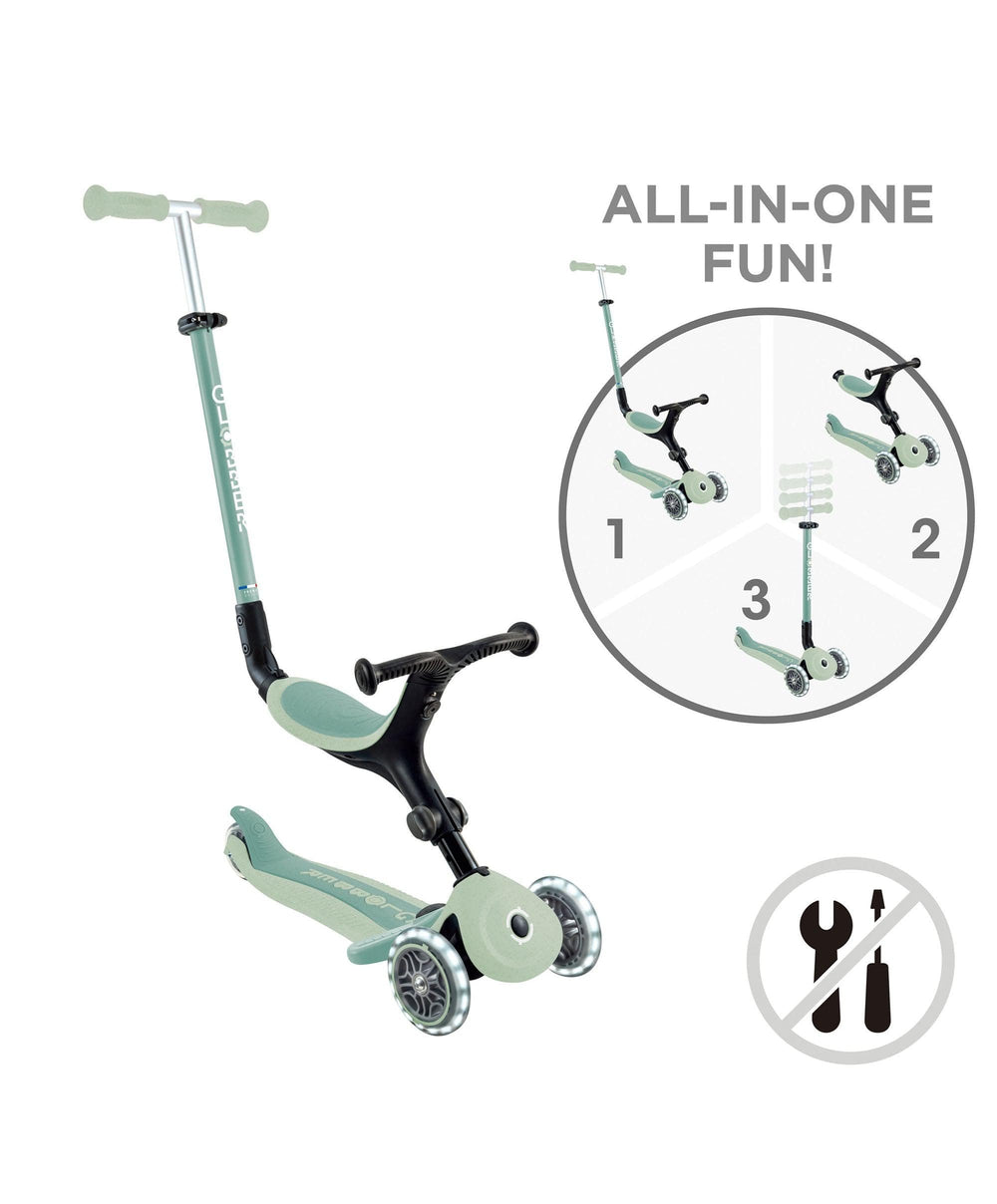 Globber Outdoor Play Globber Go Up Active Lights Eco – Pistachio